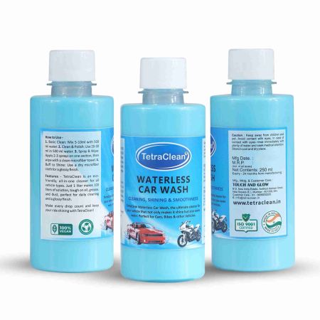 TetraClean Waterless Car Wash – Instant Shine & Smooth Finish | No Water Needed | Multipurpose Vehicle Cleaner 250ml